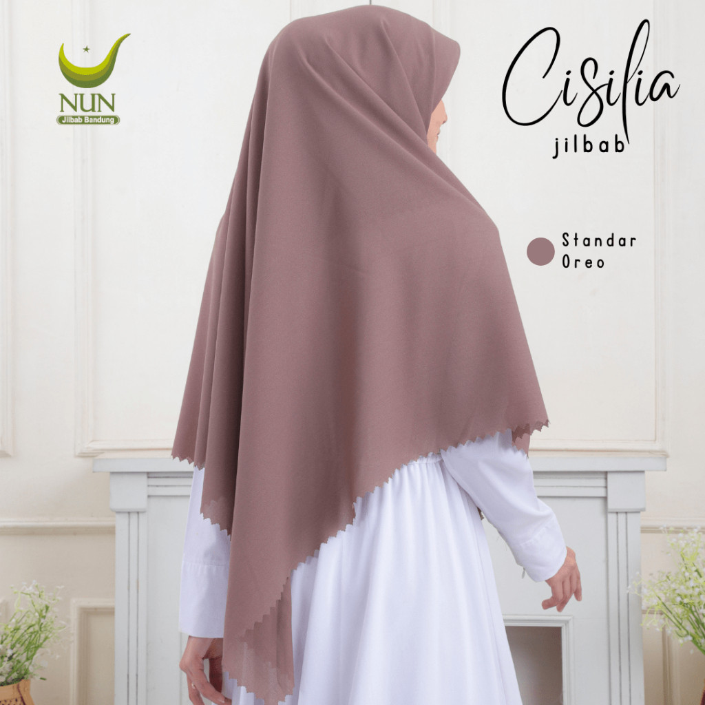 Jilbab Cisilia Nun Jilbab / Segiempat Instan Kancing Non Pet / Segiempat Instan 130