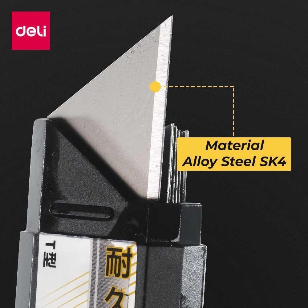 

Deli Mata Pisau Cutter Knife Blade Alloy Steel SK4 19mm 10 PCS - DL-DP30