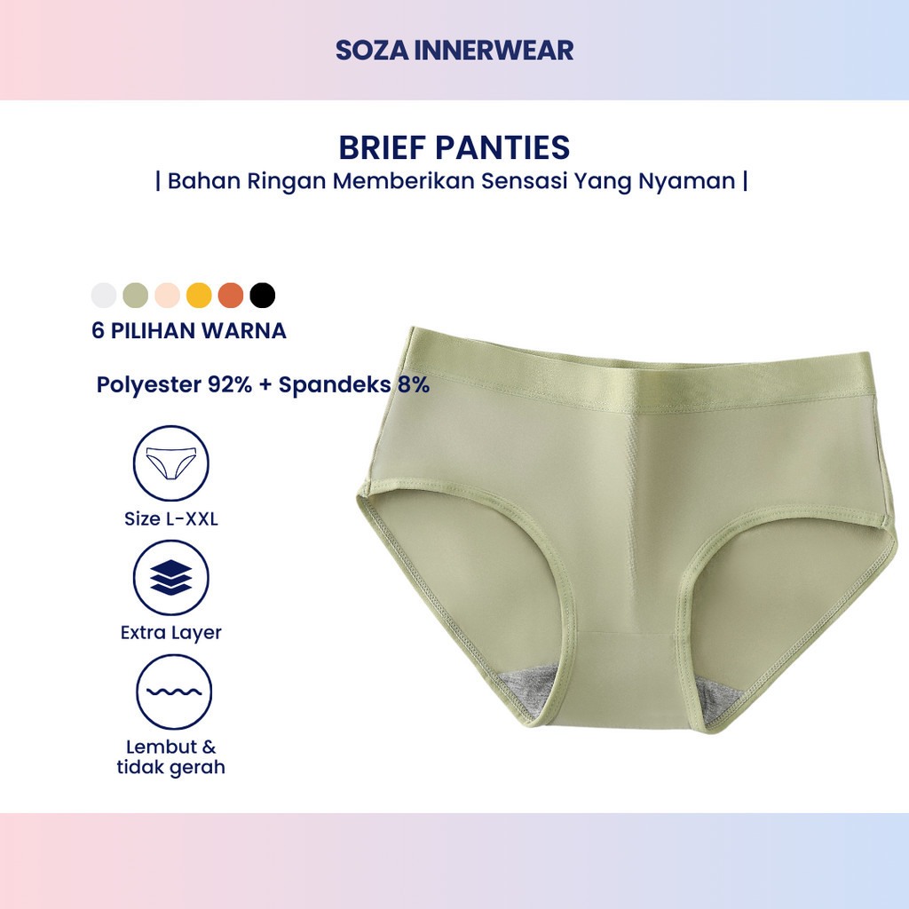 Celana Dalam Wanita Polos A06 Jumbo Anti Bakteri Jamur Tidak Nyeplak Membekas Jahitan Rapi Korean Fa