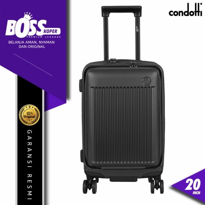 Koper Cabin 20 Inch Laptop CONDOTTI Hardcase TSA Lock Original