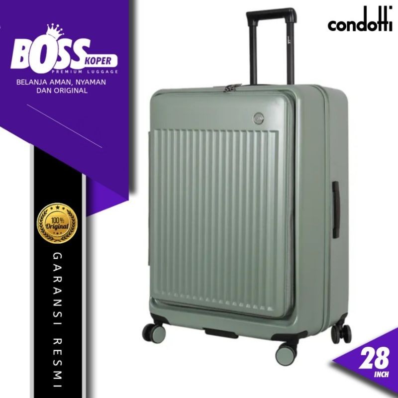 Koper Besar/Large 28 Inch CONDOTTI Hardcase Buka Depan Expand Original