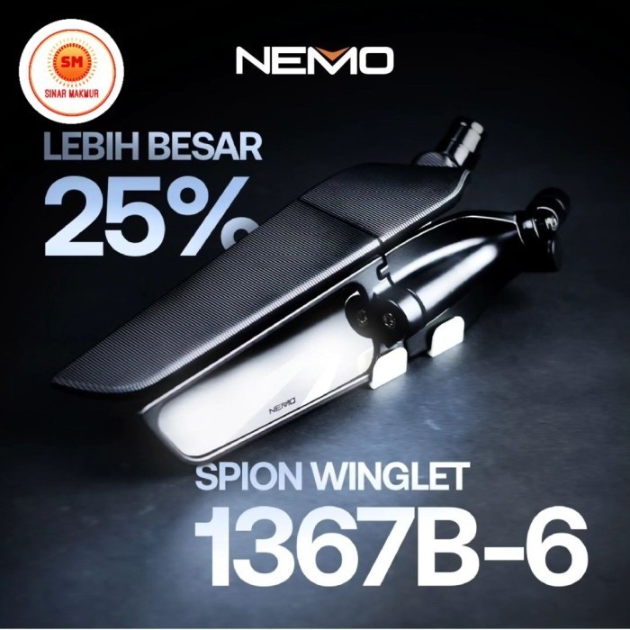 Spion Winglet NEMO GMA 1367B-6 JUMBO matic bebek