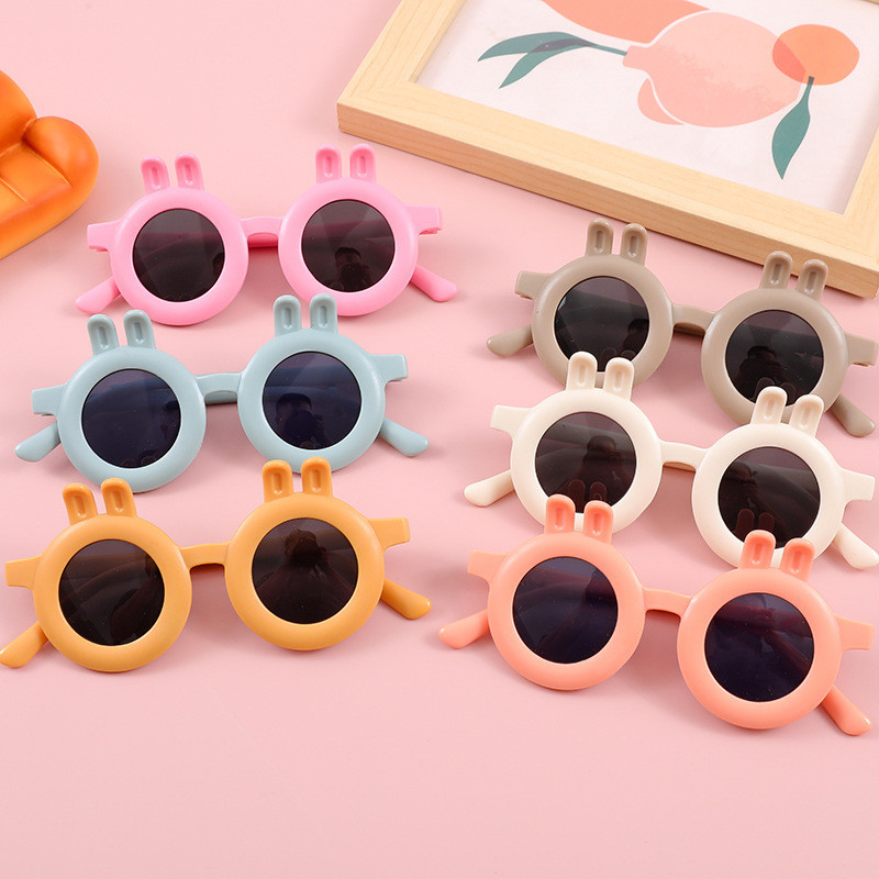 Kacamata Anak Fashion Kartun/Kacamata Hitam Kelinci Bayi Laki-laki dan Perempuan Lucu