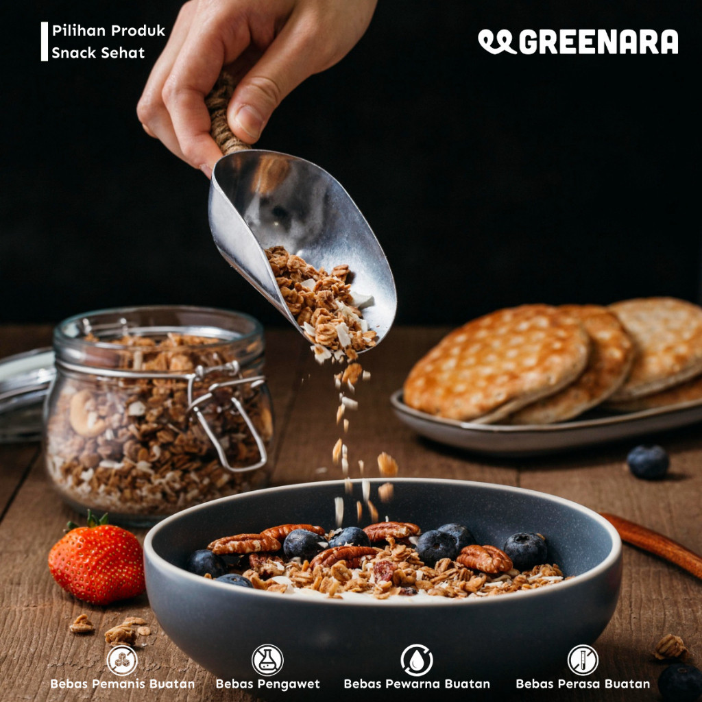 

Greenara - Vegan Granola Choco 450Gr / Granola Coklat