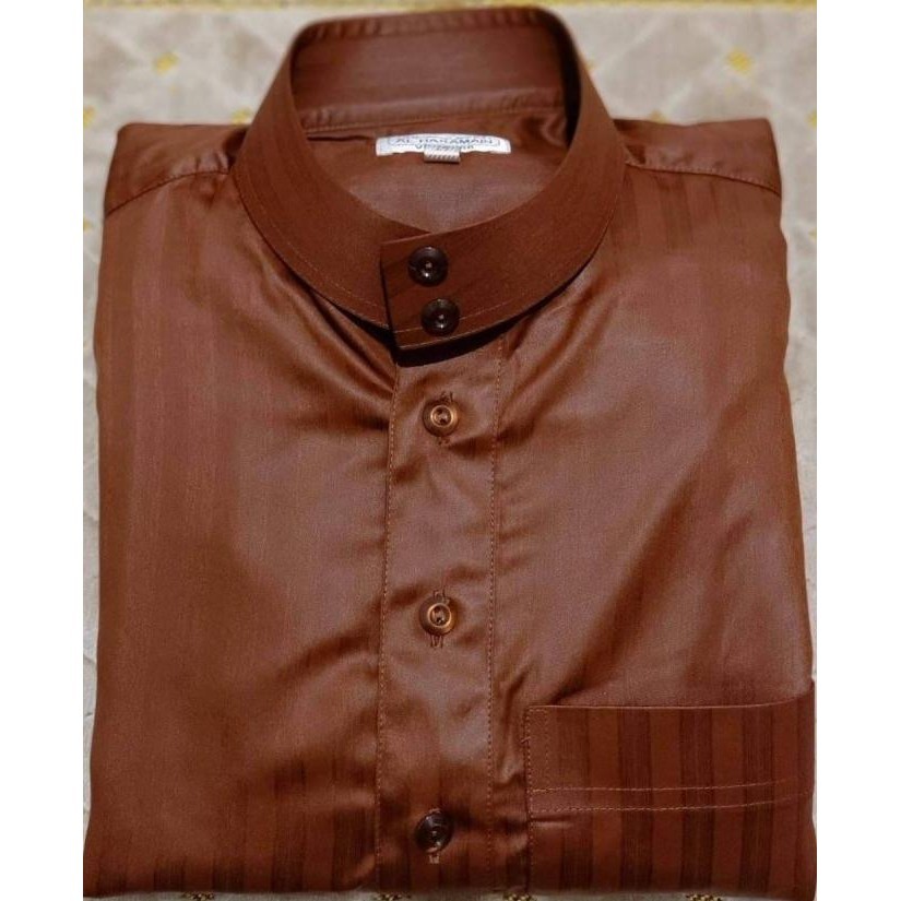 jubah al haramain gamis salur polos anime pria dewasa laki saudi