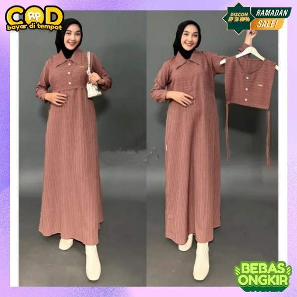 Dres Syari Maxi Dress Panjang Fashion Wanita Juba Dris Ukuran S M L Lx Xxl Xxxl Jumbo Jubah Cewek Mu