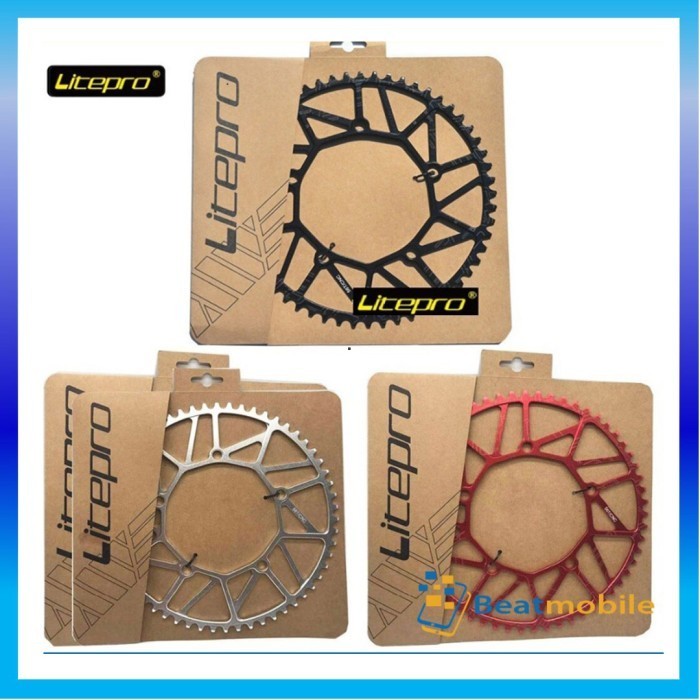 CHAINRING LITEPRO NARROW WIDE 56T/54T/52T/50T HOLLOW ALLOY 7075 BCD130