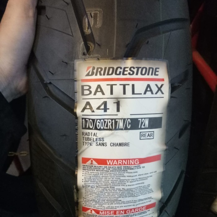 PROMO PAKETAN BAN LUAR BATTLAX A41 UK 110/80-19 DAN 170/60-17 TUBELESS #ORIGINAL
