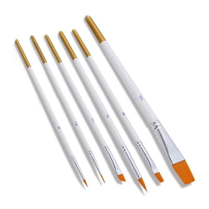 

Terlaris Kfp 6 Pcs Brush Set Kuas Face Body Paint Putih Watercolor Oil Painting Promo Terbaru