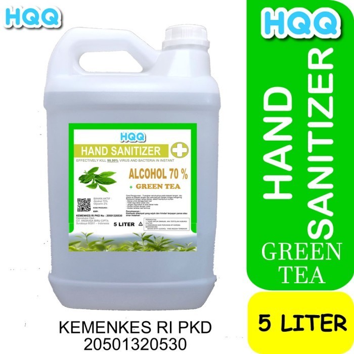 TERMURAH Handsanitizer greentea cair/spray 5 liter alkohol 70%