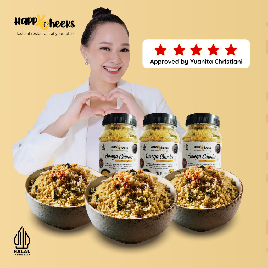 

happYCheeks bundle 3 Omega Crumbs (Kremesan dengan teri crispy dan n)