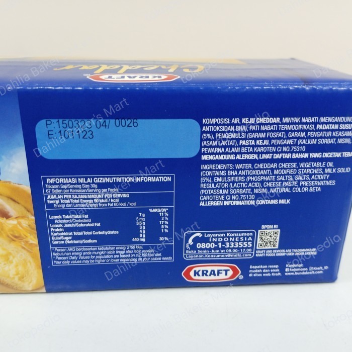 

Keju Kraft Cheddar Repack 500 Gram -fo1