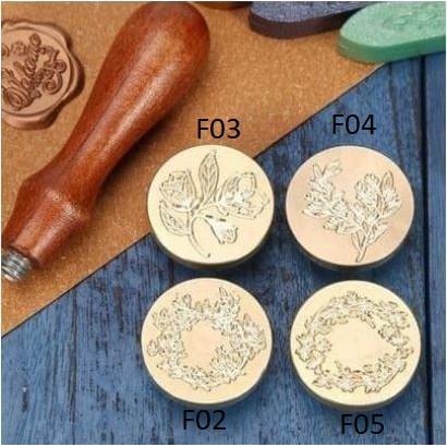

Sealing Wax Stamp With Wood Handle - Wreath Series