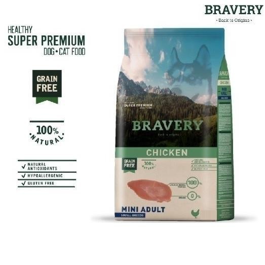 Bravery Dog Food Mini Adult Chicken Repack 500G - Dog Food