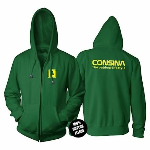 Hoodie Pria Distro Logo Consina Katun Keren Sweater Resleting Premium