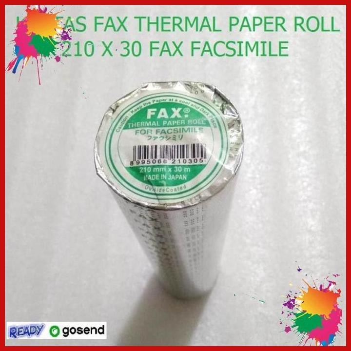 

(TOP) KERTAS FAX THERMAL PAPER ROLL 210 X 30 FACSIMILE 210X30