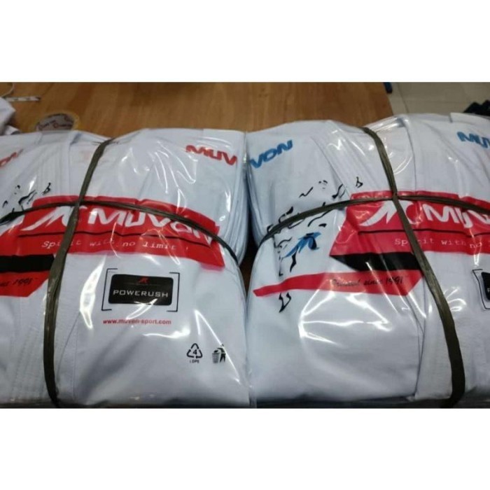 BAJU KARATE MUVON POWER RUSH 2023 TERBARU ORIGINAL WHITE RED BLUE BAJU