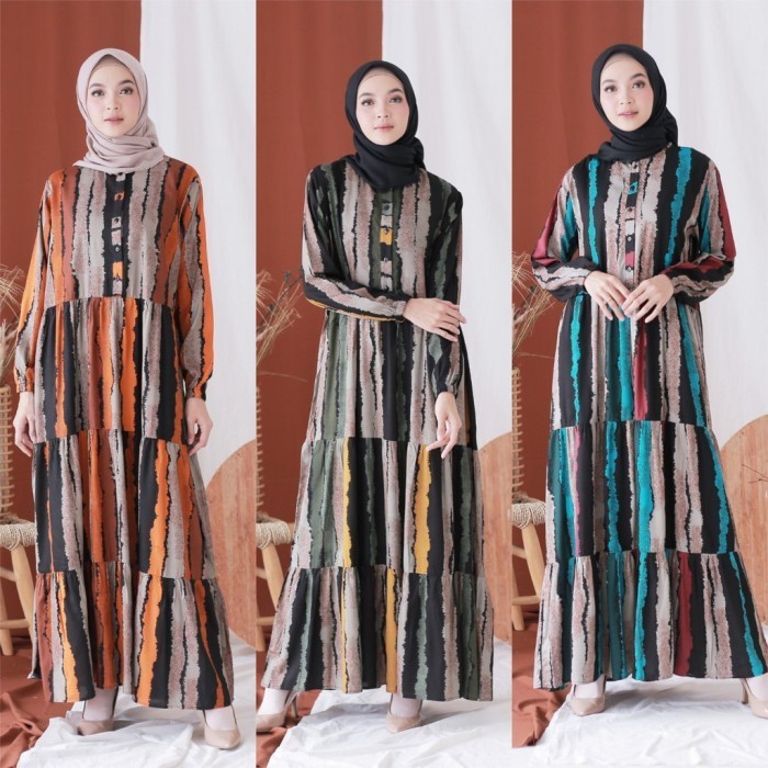HARGA DISKON Gamis Katun Rayon Dewasa Homey Dress Muslimah Daster Lengan Panjang