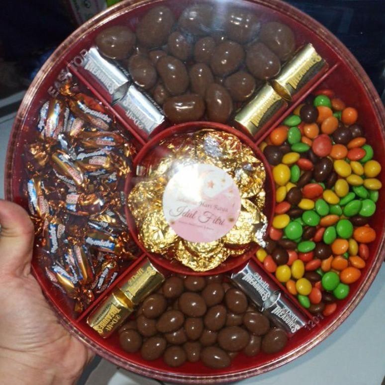 

PROMO MURAH hampers coklat delfi mix tray bulat