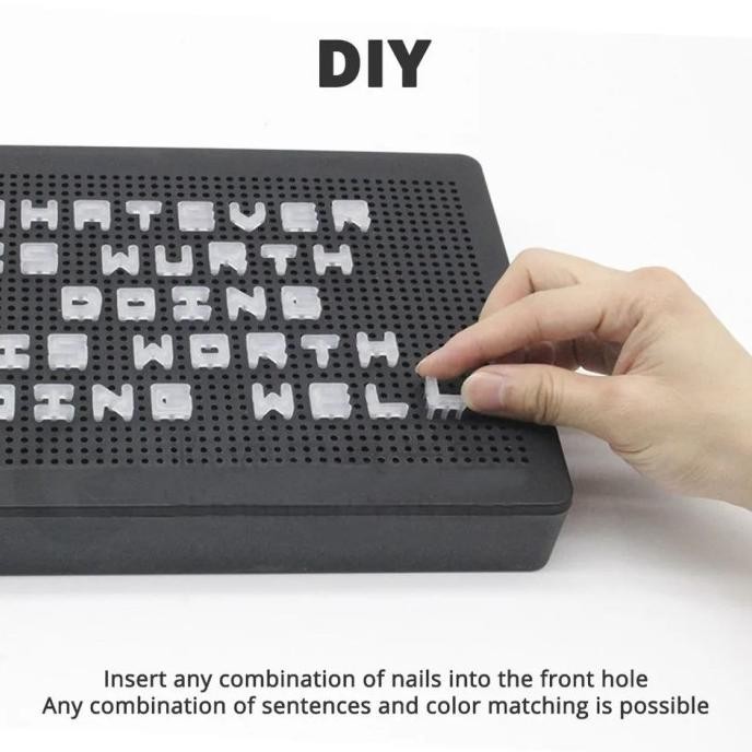 DIY Kit Mainan Anak Pixel Letter Light Box Display LED Custom USB Port