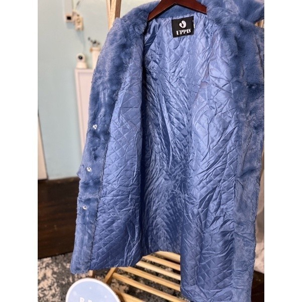 READY Winter Fur Coat Wanita dengan Cotton Padded Mantel Bulu Korea