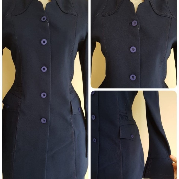 READY baju blazer pemda dinas pdh guru dongker abu wanita