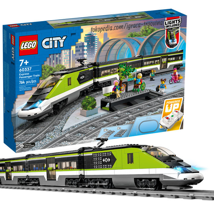 Ready LEGO City 60337 Express Passenger Train (764 Pieces) - Lego Kereta Api