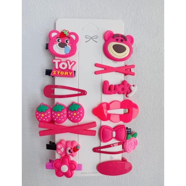 Murrrmerrr (isi 14) Jepit Rambut Lotso isi14 / Set Jepit Rambut Anak 14 IN 1 / Hair Clip Anak / Jepi