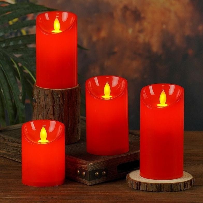 Special Promo Lilin Led Elektrik Api Bergoyang Merah