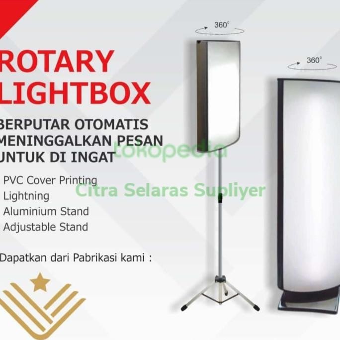 Standing Rotary Light Box Banner Stand