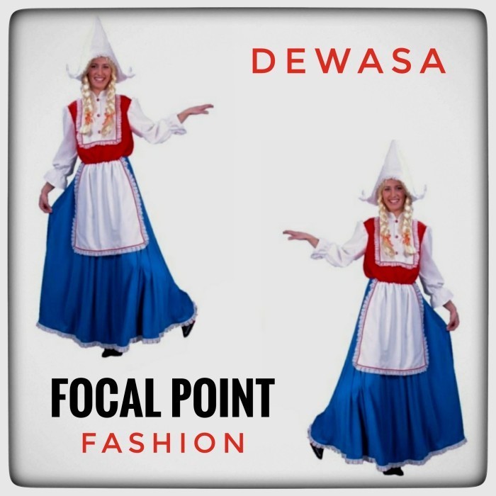 kostum Belanda Noni dewasa tradisional dress Halloween Costume