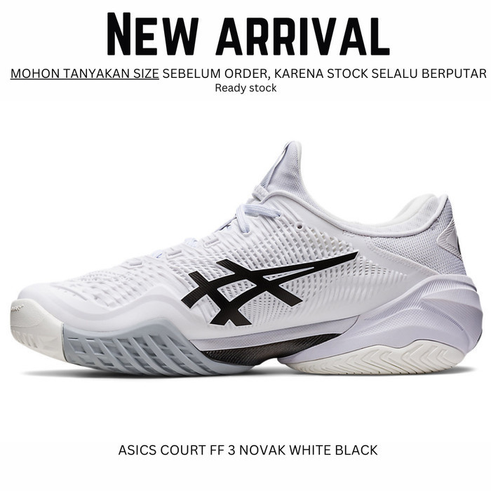 Asics Court Ff 3 Novak Sepatu Tennis Original 100 %