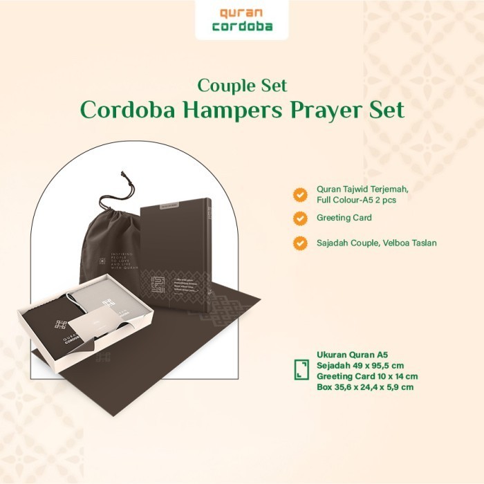 

Ready Hampers Prayer Couple Set Cordoba Souvenir Hadiah 2 Al Quran & sajadah