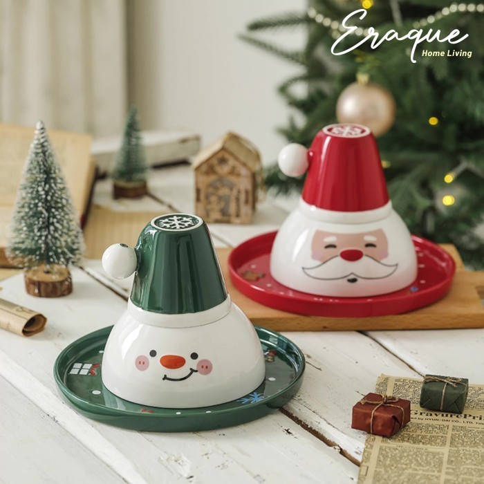 

Ready Santa Xmas Plate Set / Hampers Kado Gelas Cangkir Piring Natal Lucu