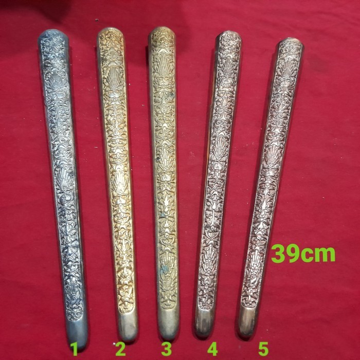 

Ready Pendok keris jogja bahan tembaga tebel panjang 39cm