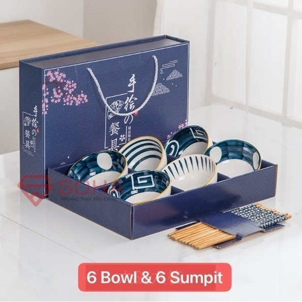 

Ready ART-057 6 Bowl Japanese Hampers Imlek Kado Natal Souvenir Gift Hadiah