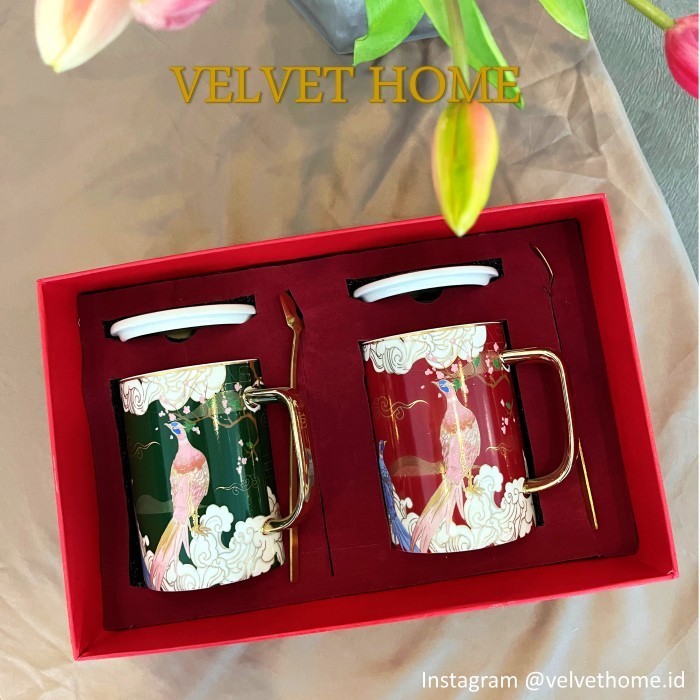 

Ready Hampers Imlek Mug Burung Phoenix gelas cangkir Natal lebaran Gift set