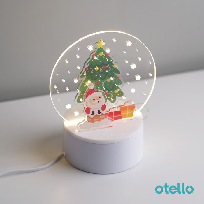 

Ready Dekorasi Lampu Natal Acrylic Santa Clause Hiasan Hadiah Christmas Gift