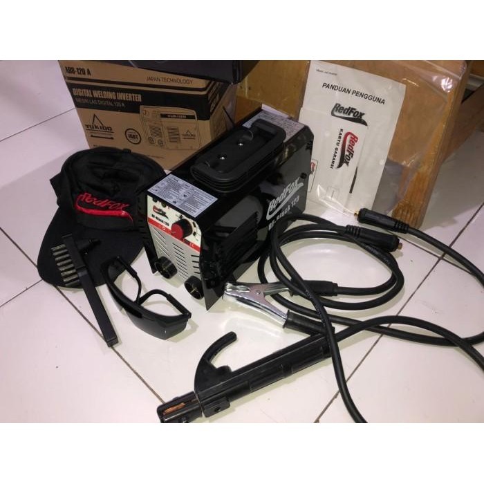 TERMURAH REDFOX MESIN LAS LISTRIK RF120 SET - INVERTER WELDING 120A