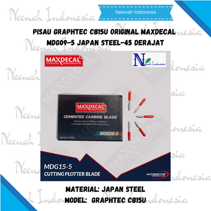 

Terbaru Pisau Graphtec Cb15U Original Maxdecal Mdg15-5 Japan Steel-45 Derajat Promo Terlaris