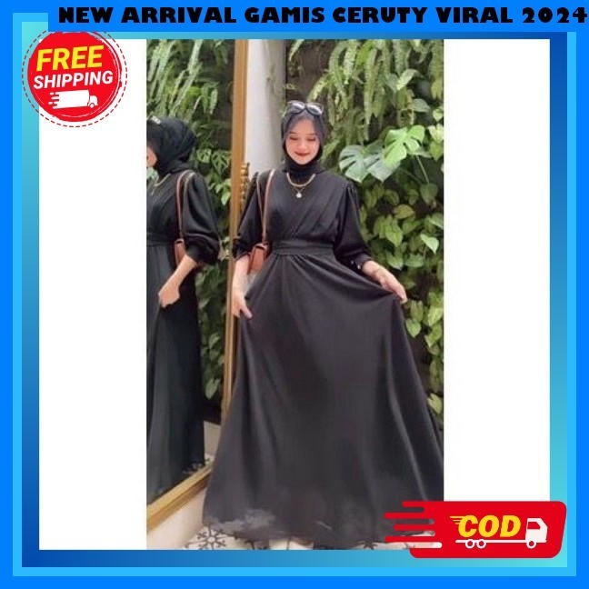 Longdress Kondangan Perempuan Mewah Elegan Maxmara Gsmis Baju Perempuan Majelisan Ngaji Ceruty Games