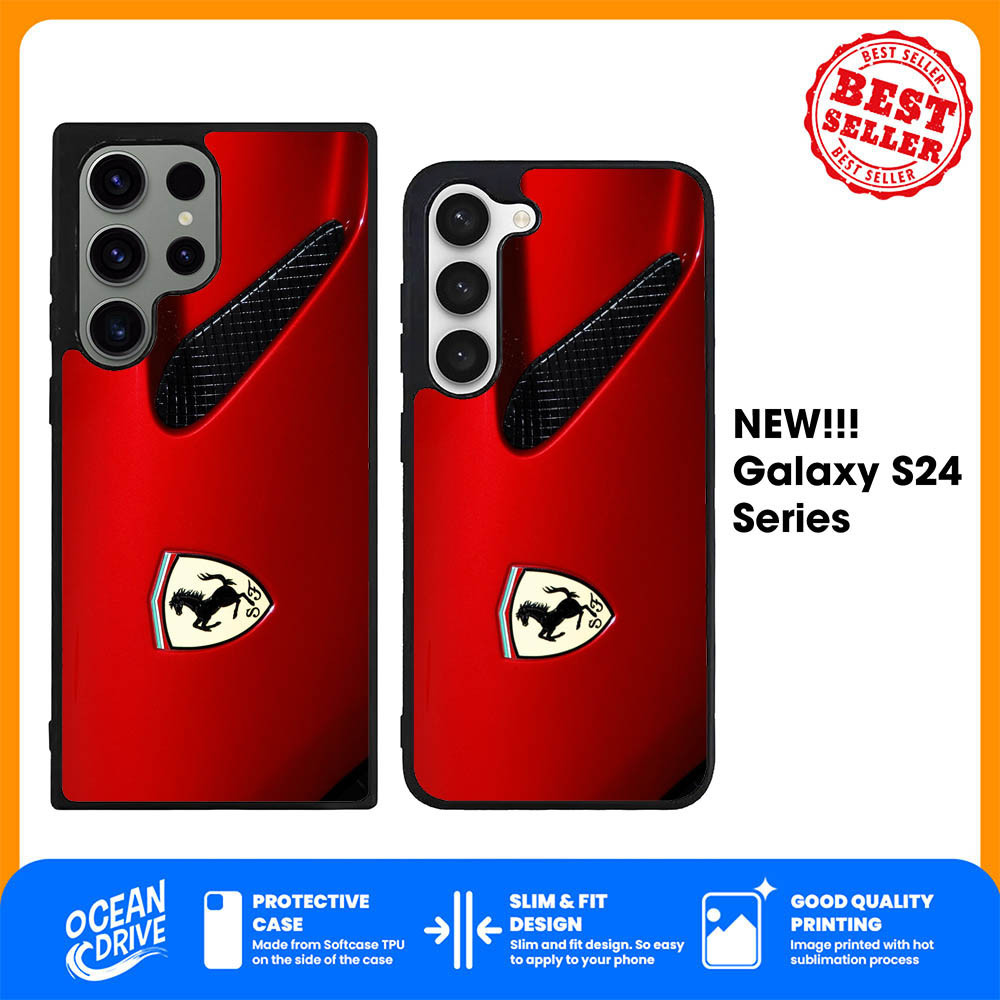 Case Casing Samsung Galaxy S25 S24 S23 S22 S21 Ultra Plus FE 5G Ferrari Emblem YL0326