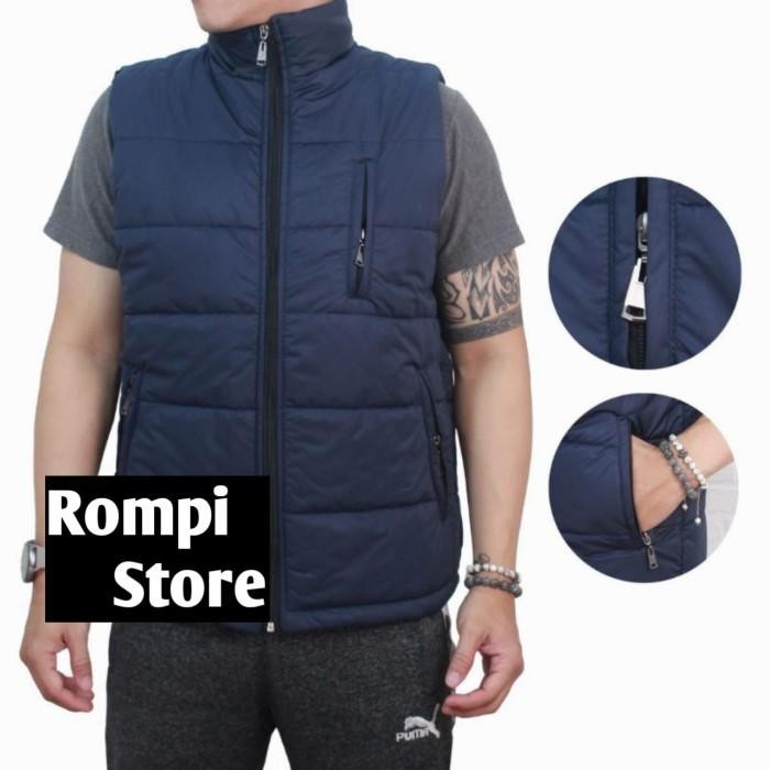 Jaket Rompi Pria Keren Rompi Vest Motor Anti Angin Bahan Parasut_Rompi