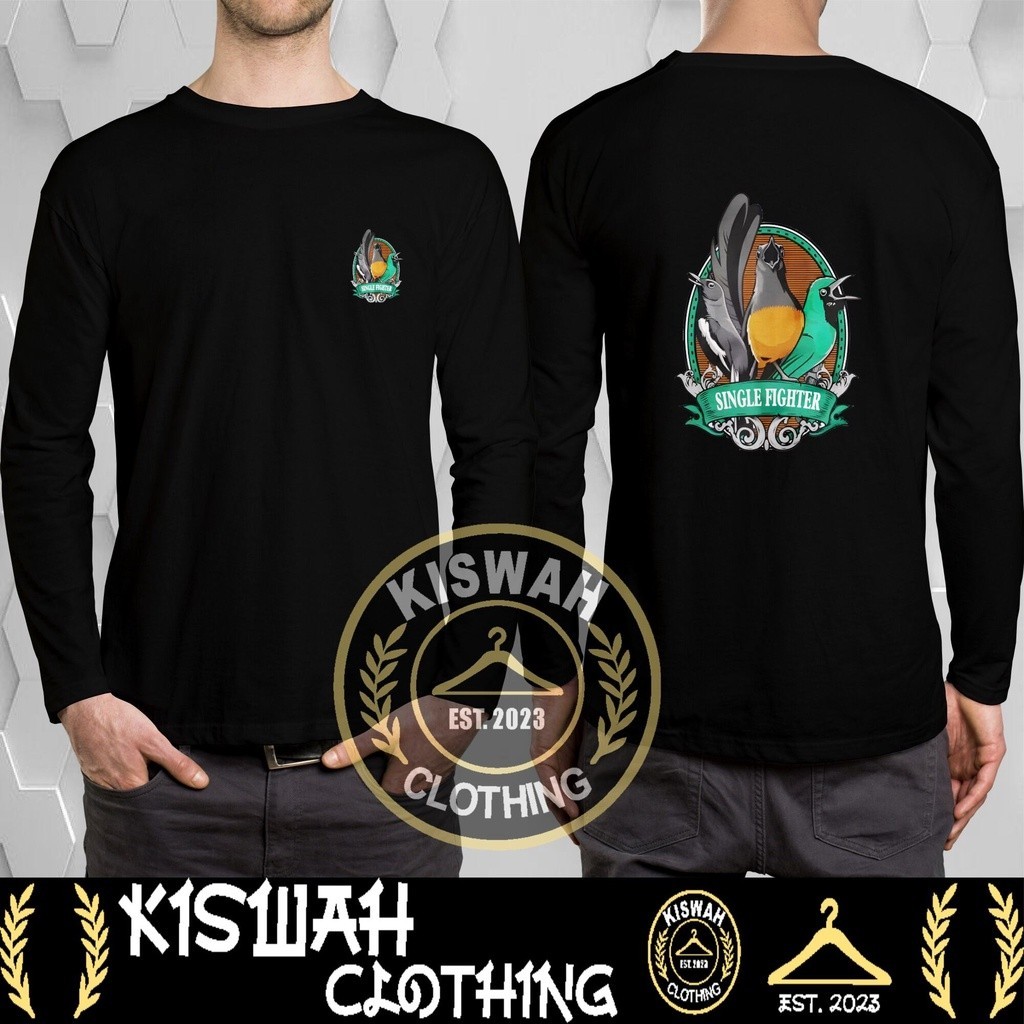 Kaos Tshirt Burung Kicau Mania Kacer Murai Cucak Ijo Lengan Panjang Baju Distro