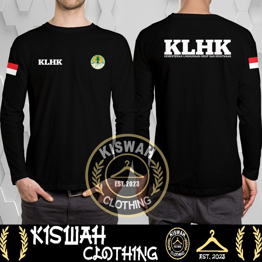 Kaos Tshirt KLHK Kementerian Lingkungan Hidup dan Kehutanan Lengan Panjang Baju Distro