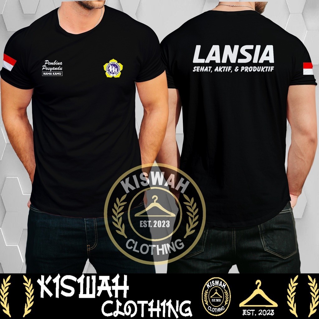 Kaos Tshirt Pembina Posyandu LANSIA Gratis Nama Kamu Baju Distro
