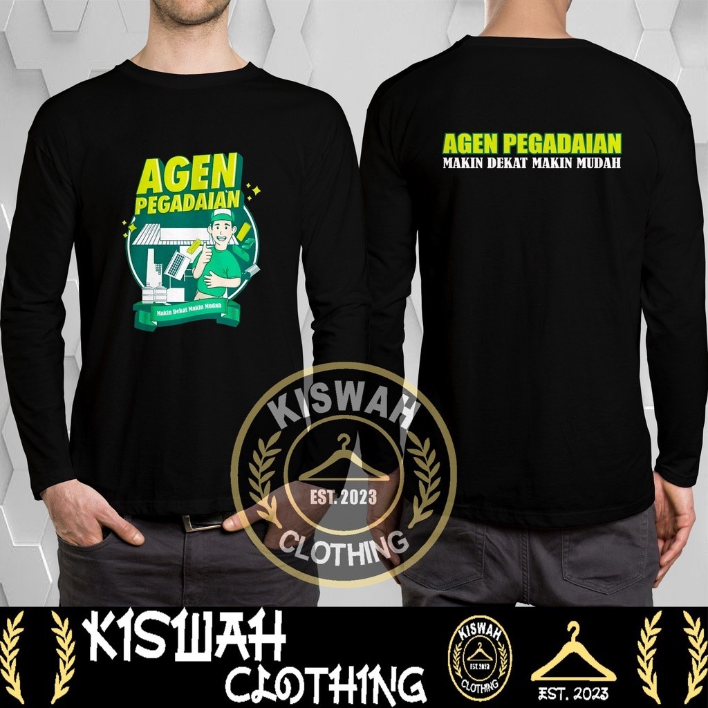 Kaos Tshirt Agen Pegadaian Makin Dekat Makin Mudah Lengan Panjang Baju Distro