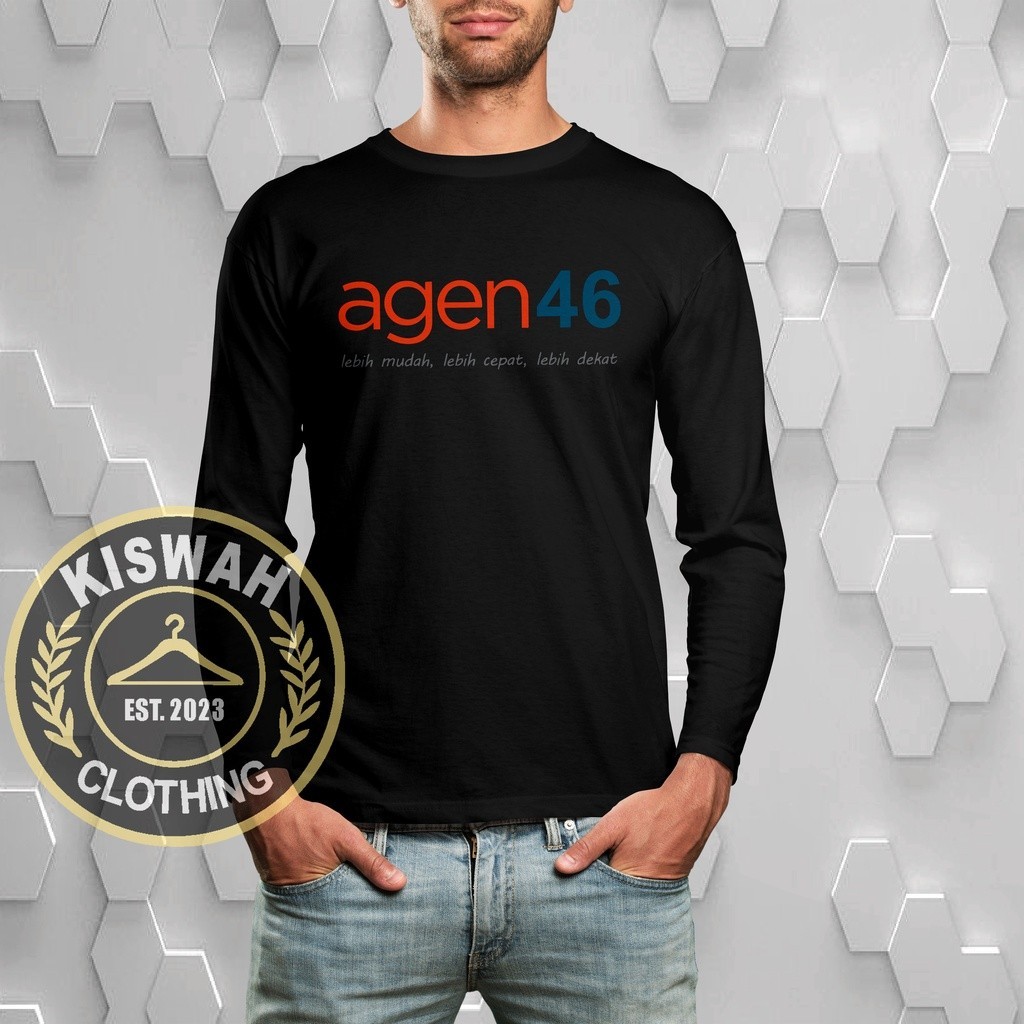 Kaos Tshirt Agen 46 Agen BNI 46 Logo v2 Lengan Panjang Baju Perusahaan