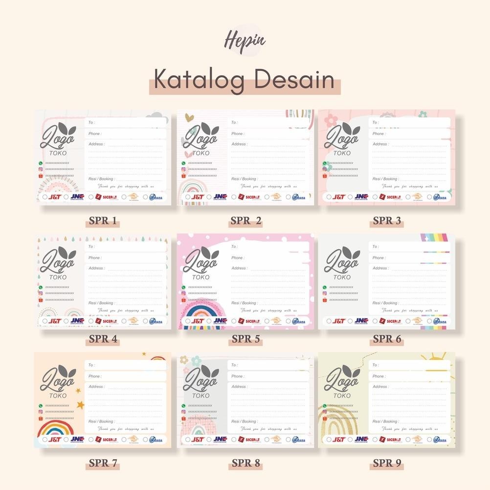 

stiker label pengiriman murah edisi RAINBOW