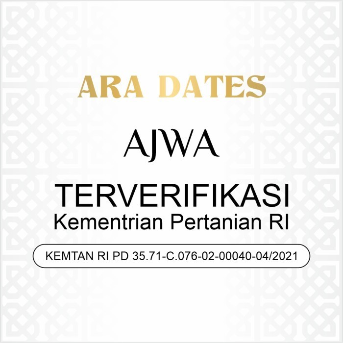 

Kurma - Kurma Nabi / Kurma Ajwa Ara Dates 500Gr